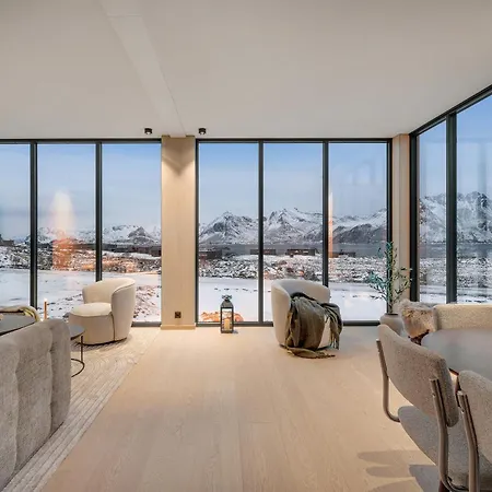 بيت للعطل New Amazing With Spectacular View And Jacuzzi In The Heart Of Lofoten Lyngværet